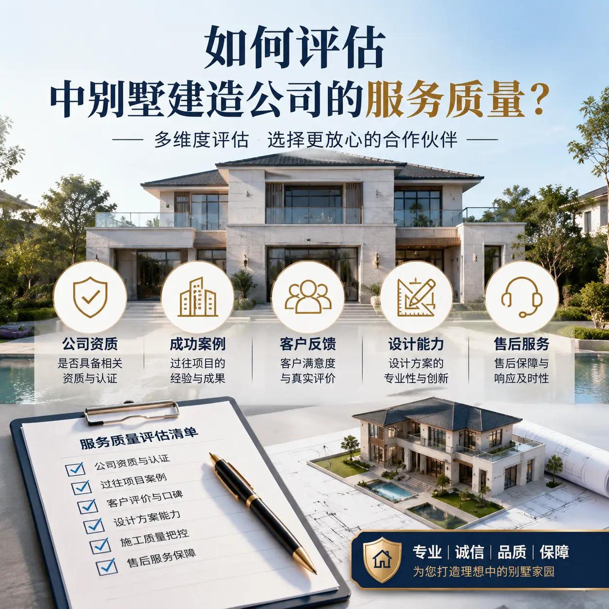 如何评估 赫章 中别墅建造公司的服务质量?
