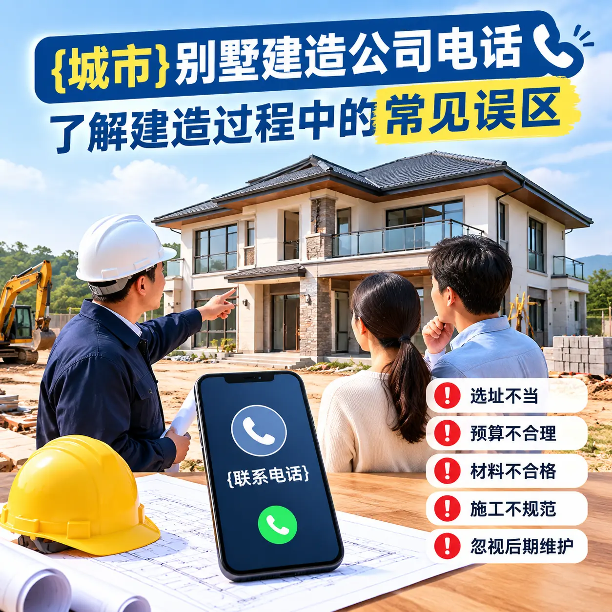 赫章别墅建造公司电话,了解建造过程中的常见误区